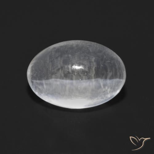 1.49ct Natural Clear White Sillimanite Cat's Eye, Oval, Transparent