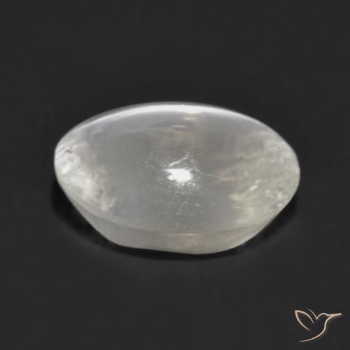 Sillimanite Cat's Eye Gemstone in 8 x 6 mm (calibrated) Size for Sale, Sillimanite Cat's Eye Stone in Very Light Grey Color