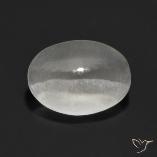 1.60 ct Gray Sillimanite Cat's Eye Stone, Natural Sillimanite Cat's Eye in Oval Cabochon Shape for Sale