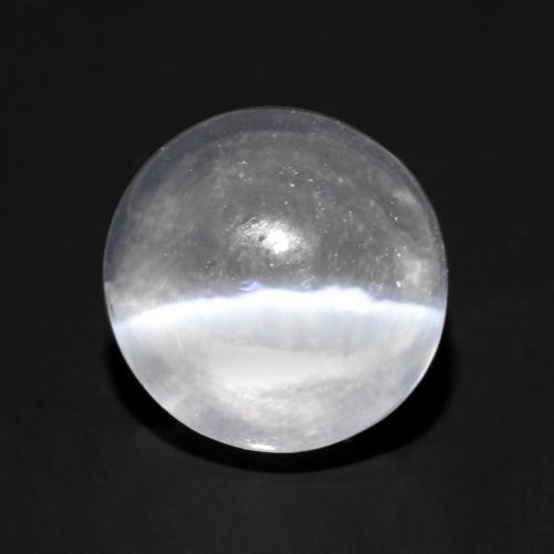 1.22 ct White Sillimanite Cat's Eye Stone, Natural Sillimanite Cat's Eye in Round Cabochon Shape for Sale