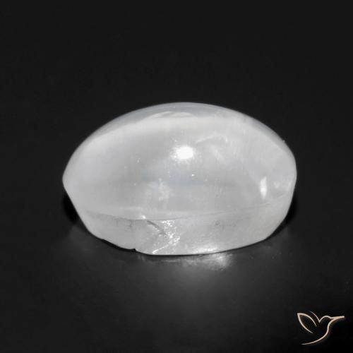 Sillimanite Cat's Eye Gemstone in 7.7 x 5.1 mm Size for Sale, Sillimanite Cat's Eye Stone in White Color