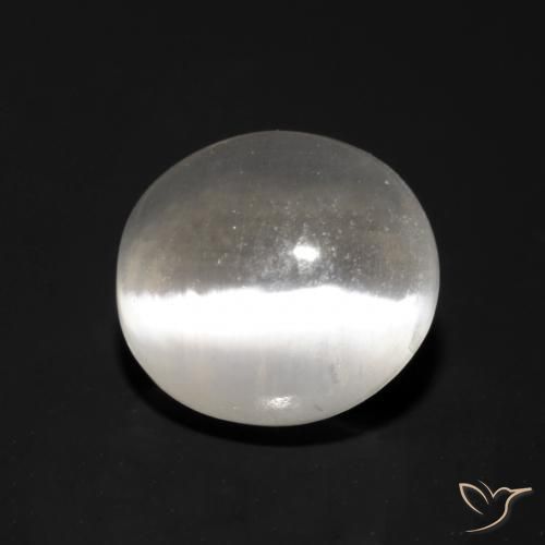 1.56 ct Gray Sillimanite Cat's Eye Stone, Natural Sillimanite Cat's Eye in Oval Cabochon Shape for Sale