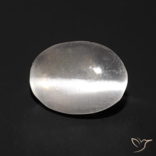 0.96 ct Gray Sillimanite Cat's Eye Stone, Natural Sillimanite Cat's Eye in Oval Cabochon Shape for Sale