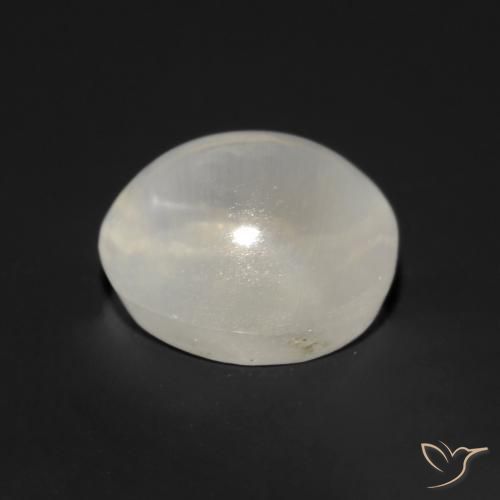 Sillimanite Cat's Eye Gemstone in 7 mm (calibrated) Size for Sale, Sillimanite Cat's Eye Stone in Warm White Color