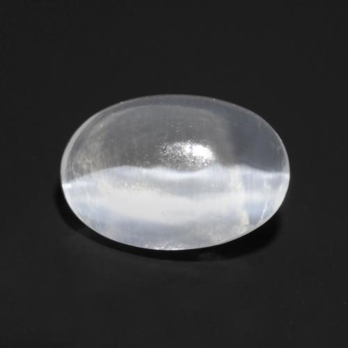 0.80 ct White Sillimanite Cat's Eye Stone, Natural Sillimanite Cat's Eye in Oval Cabochon Shape for Sale