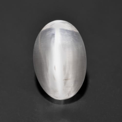 1.23 ct White Sillimanite Cat's Eye Stone, Natural Sillimanite Cat's Eye in Oval Cabochon Shape for Sale