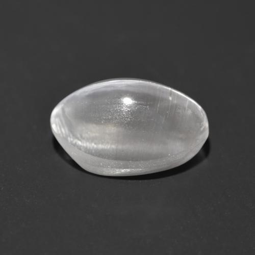 Sillimanite Cat's Eye Gemstone in 7.5 x 5 mm Size for Sale, Sillimanite Cat's Eye Stone in Clear White Color