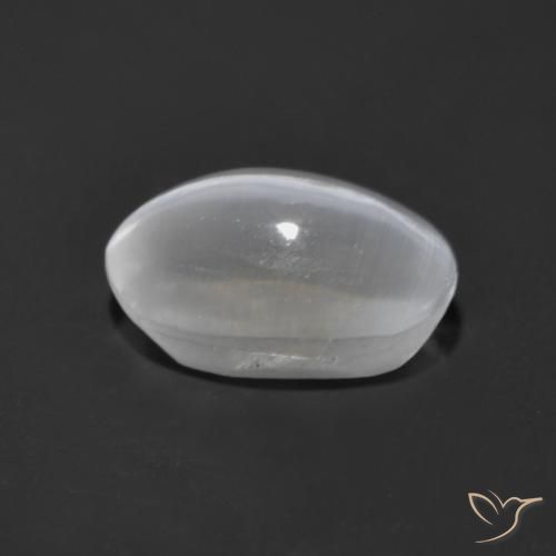 Sillimanite Cat's Eye Gemstone in 8 x 5 mm (calibrated) Size for Sale, Sillimanite Cat's Eye Stone in White Color