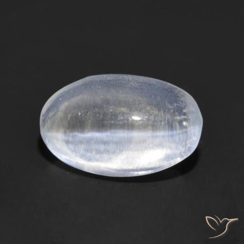 1.14 ct White Sillimanite Cat's Eye Stone, Natural Sillimanite Cat's Eye in Oval Cabochon Shape for Sale