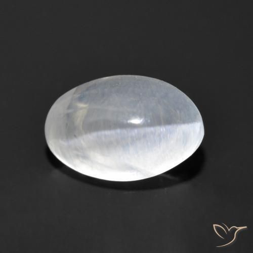 1.26 ct White Sillimanite Cat's Eye Stone, Natural Sillimanite Cat's Eye in Oval Cabochon Shape for Sale