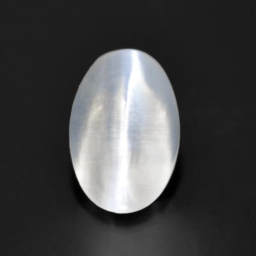 Translucent White Силлиманит Кошачий Глаз Камень - 1.1ct Овал Кабошон (ID: 551890)