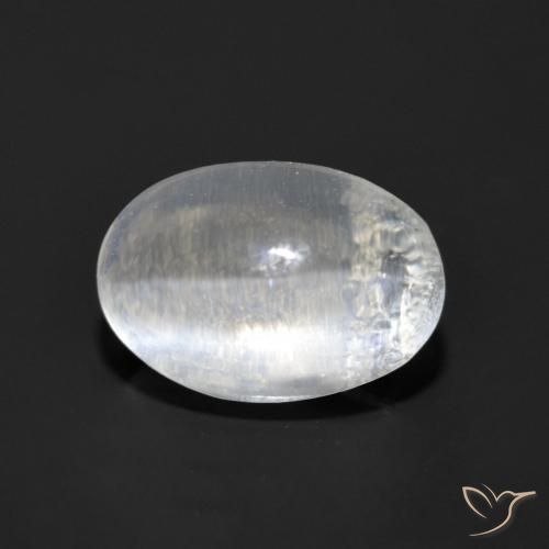 1.21 ct White Sillimanite Cat's Eye Stone, Natural Sillimanite Cat's Eye in Oval Cabochon Shape for Sale