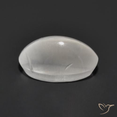 Sillimanite Cat's Eye Gemstone in 8.1 x 4.6 mm Size for Sale, Sillimanite Cat's Eye Stone in White Color