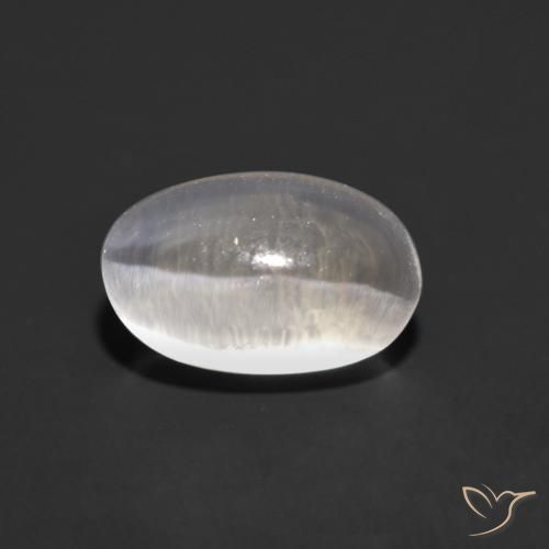 1.27 ct Gray Sillimanite Cat's Eye Stone, Natural Sillimanite Cat's Eye in Oval Cabochon Shape for Sale