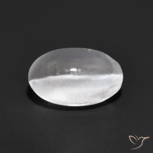 0.94 ct Gray Sillimanite Cat's Eye Stone, Natural Sillimanite Cat's Eye in Oval Cabochon Shape for Sale