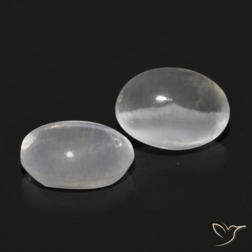2.28 ctw Gray Sillimanite Cat's Eye Stones, Natural Sillimanite Cat's Eye in Oval Cabochon Shape for Sale