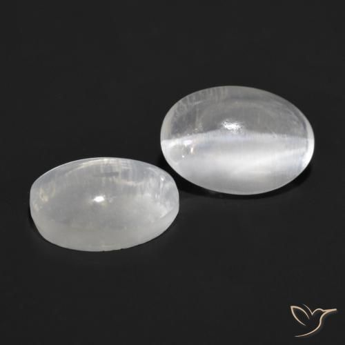 2.27 ctw Gray Sillimanite Cat's Eye Stones, Natural Sillimanite Cat's Eye in Oval Cabochon Shape for Sale