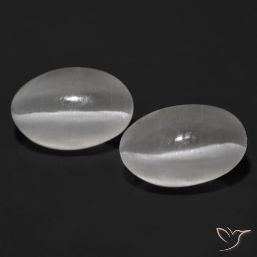 Oeil de chat ovale en sillimanite de 2,25 ct, 7 x 4,7 mm de Madagascar, Photo A