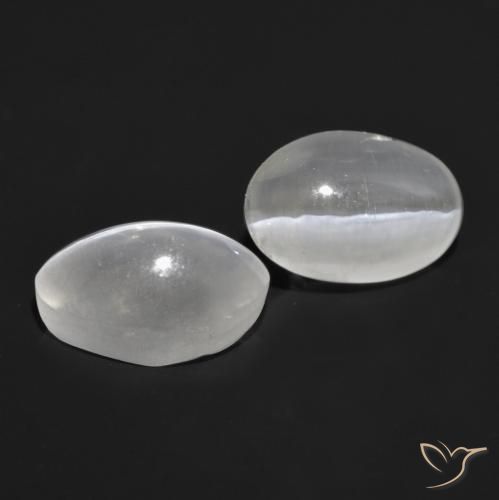 2.16 ctw Gray Sillimanite Cat's Eye Stones, Natural Sillimanite Cat's Eye in Oval Cabochon Shape for Sale