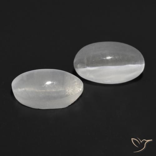 1.55 ctw Gray Sillimanite Cat's Eye Stones, Natural Sillimanite Cat's Eye in Oval Cabochon Shape for Sale