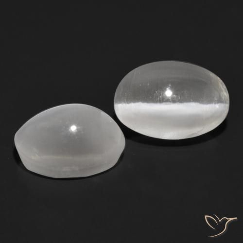 2.32 ctw Gray Sillimanite Cat's Eye Stones, Natural Sillimanite Cat's Eye in Oval Cabochon Shape for Sale