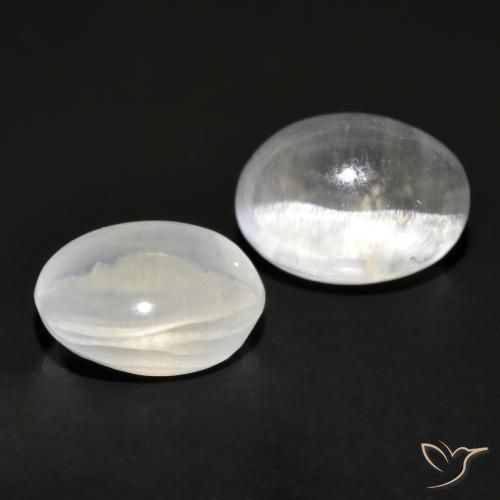 2.29 ctw Gray Sillimanite Cat's Eye Stones, Natural Sillimanite Cat's Eye in Oval Cabochon Shape for Sale
