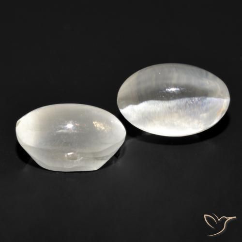 2.53 ctw Gray Sillimanite Cat's Eye Stones, Natural Sillimanite Cat's Eye in Oval Cabochon Shape for Sale