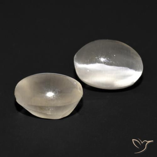 1.78 ctw Gray Sillimanite Cat's Eye Stones, Natural Sillimanite Cat's Eye in Oval Cabochon Shape for Sale