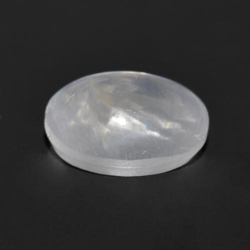 Sillimanite Cat's Eye Gemstone in 7.6 x 5.6 mm Size for Sale, Sillimanite Cat's Eye Stone in White Color