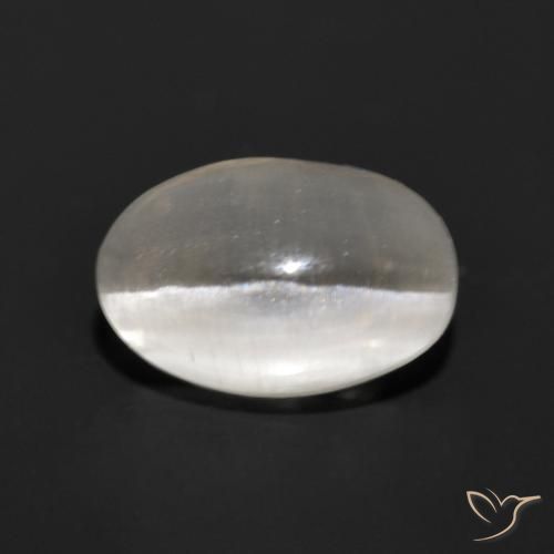 1.14 ct Gray Sillimanite Cat's Eye Stone, Natural Sillimanite Cat's Eye in Oval Cabochon Shape for Sale