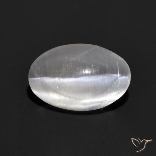 1.24 ct Gray Sillimanite Cat's Eye Stone, Natural Sillimanite Cat's Eye in Oval Cabochon Shape for Sale
