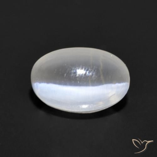 1.38 ct Gray Sillimanite Cat's Eye Stone, Natural Sillimanite Cat's Eye in Oval Cabochon Shape for Sale
