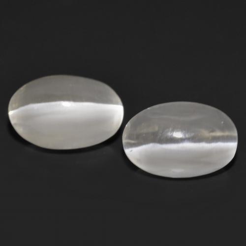 1.77 ctw Gray Sillimanite Cat's Eye Gemstones, Sillimanite Cat's Eye Gems in Oval Cabochon Shape for Sale.