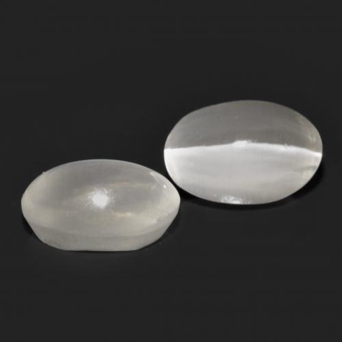 1.77 ctw Gray Sillimanite Cat's Eye Stones, Natural Sillimanite Cat's Eye in Oval Cabochon Shape for Sale