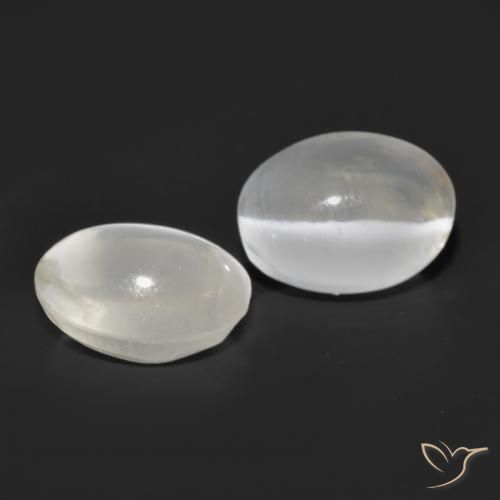 2.69 ctw Gray Sillimanite Cat's Eye Stones, Natural Sillimanite Cat's Eye in Oval Cabochon Shape for Sale