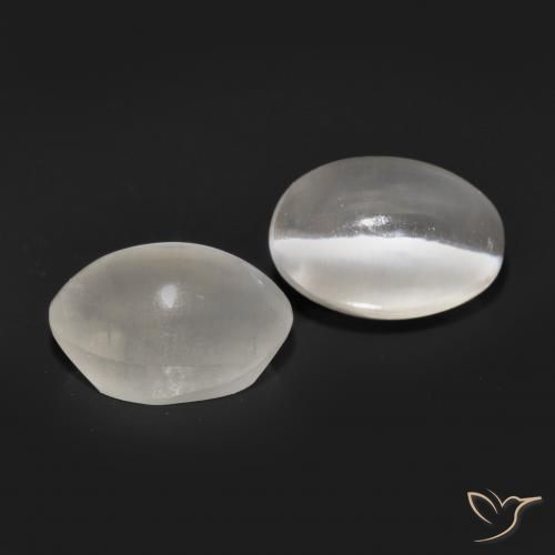 2.36 ctw Gray Sillimanite Cat's Eye Stones, Natural Sillimanite Cat's Eye in Oval Cabochon Shape for Sale