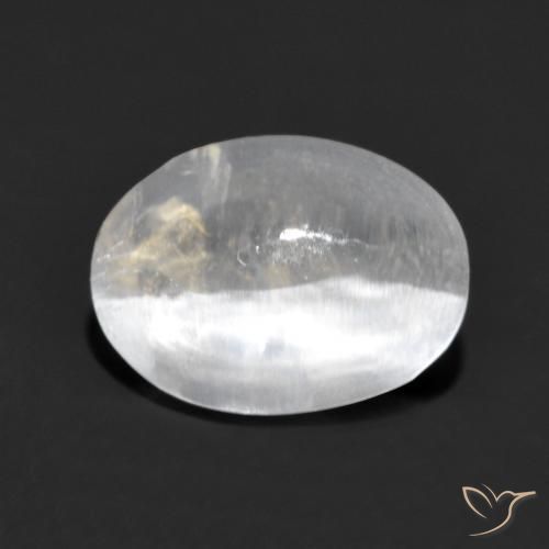 1.32 ct Gray Sillimanite Cat's Eye Stone, Natural Sillimanite Cat's Eye in Oval Cabochon Shape for Sale
