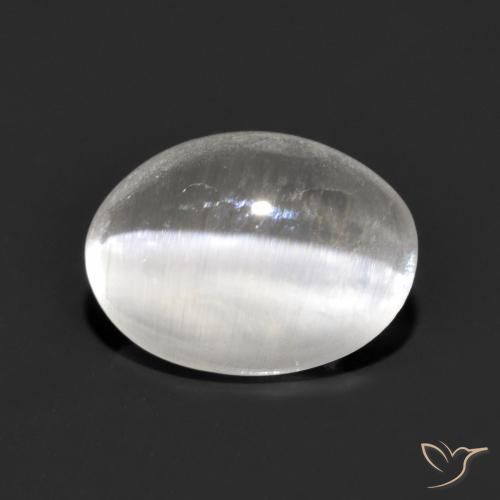 1.17 ct Gray Sillimanite Cat's Eye Stone, Natural Sillimanite Cat's Eye in Oval Cabochon Shape for Sale