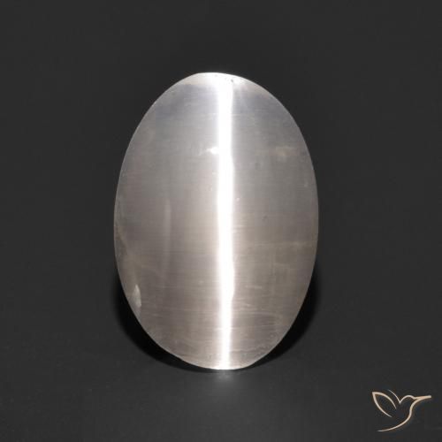 Oeil de chat ovale en sillimanite de 1,48 ct, 6,8 x 5,5 mm de Madagascar, Photo A