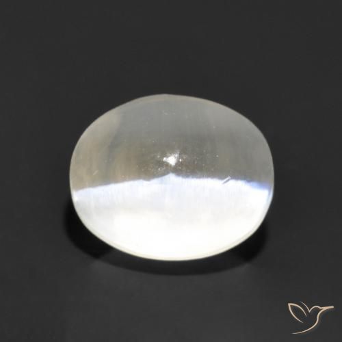 0.96 ct Gray Sillimanite Cat's Eye Stone, Natural Sillimanite Cat's Eye in Oval Cabochon Shape for Sale