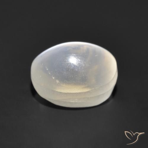 Sillimanite Cat's Eye Gemstone in 6.2 x 5.5 mm Size for Sale, Sillimanite Cat's Eye Stone in Very Light Grey Color