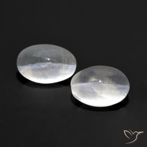 2.07ctw Natural Clear White Sillimanite Cat's Eye, Oval, Transparent