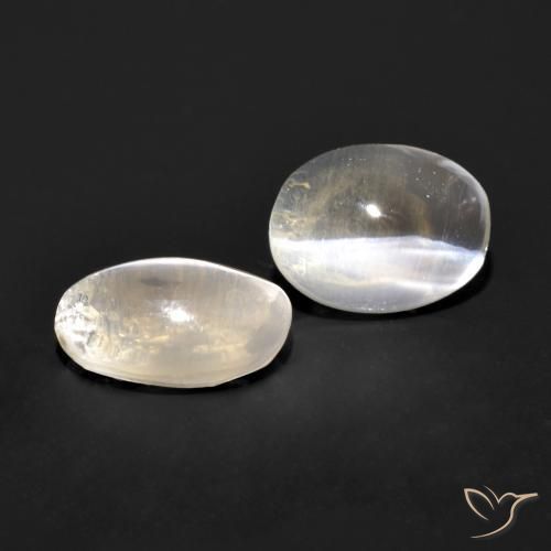 1.82 ctw Gray Sillimanite Cat's Eye Stones, Natural Sillimanite Cat's Eye in Oval Cabochon Shape for Sale