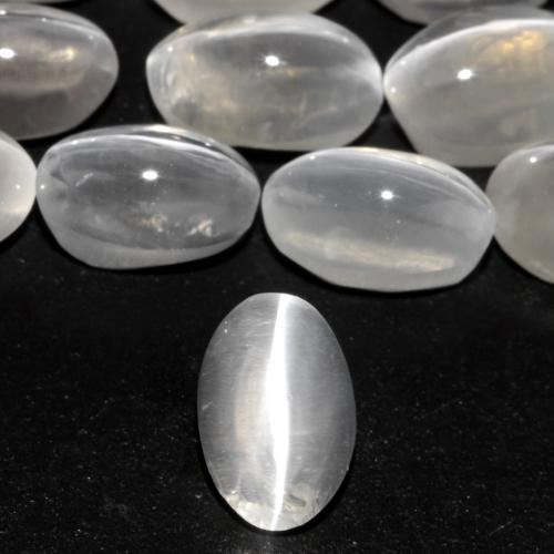 1.78 ctw Gray Sillimanite Cat's Eye Gemstones, Sillimanite Cat's Eye Gems in Oval Cabochon Shape for Sale.