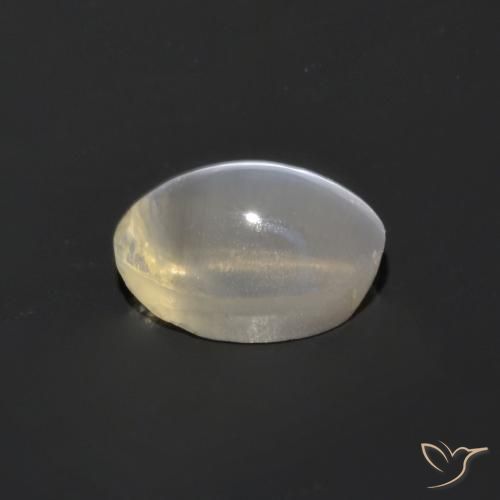 Sillimanite Cat's Eye Gemstone in 7 x 5 mm (calibrated) Size for Sale, Sillimanite Cat's Eye Stone in Warm White Color