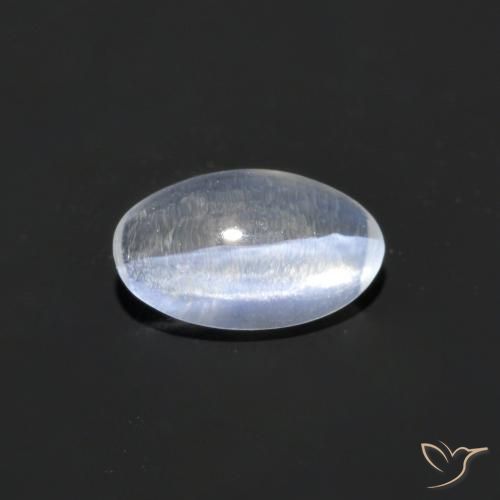 0.70ct Natural Clear White Sillimanite Cat's Eye, Oval, Transparent
