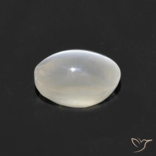 Sillimanite Cat's Eye Gemstone in 6.7 x 4.6 mm Size for Sale, Sillimanite Cat's Eye Stone in Warm White Color