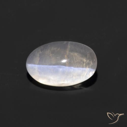 1.34 ct White Sillimanite Cat's Eye Stone, Natural Sillimanite Cat's Eye in Oval Cabochon Shape for Sale