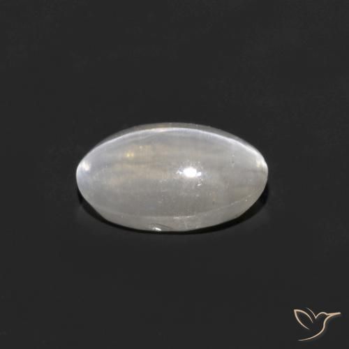 Sillimanite Cat's Eye Gemstone in 7.1 x 4.8 mm Size for Sale, Sillimanite Cat's Eye Stone in White Color