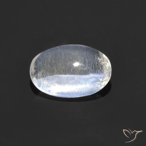 0.80 ct White Sillimanite Cat's Eye Stone, Natural Sillimanite Cat's Eye in Oval Cabochon Shape for Sale